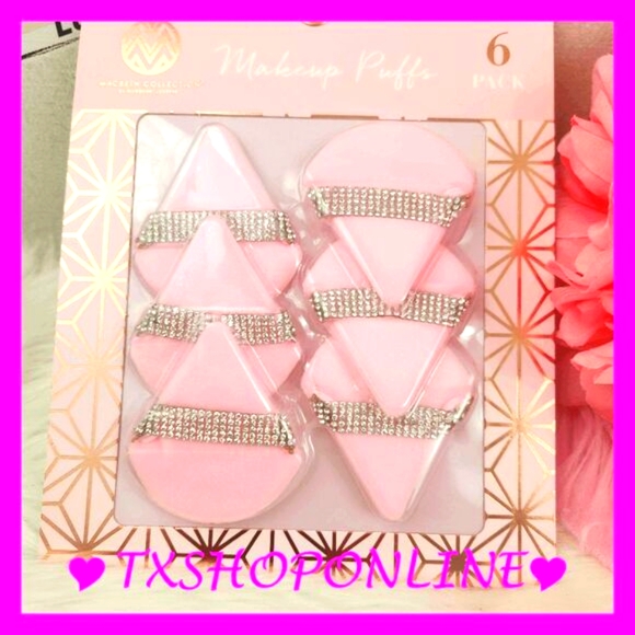 💗💄Beautiful pink bling soft triangle make up puffs💄💗 NEW - Picture 5 of 5